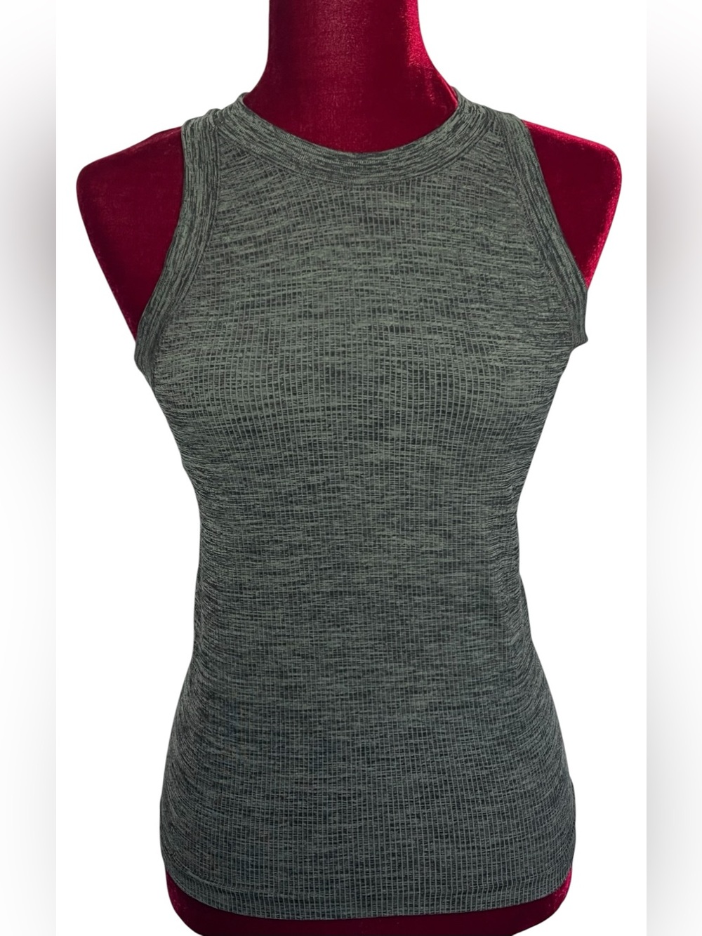 Athleta Renew Seamless Racerback Tank Med Charcoal Gray Yoga Workout Running NWT